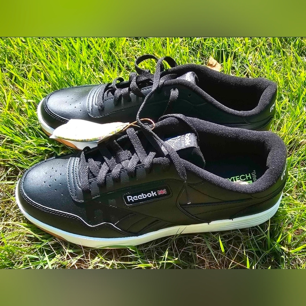 Reebok RB4157 Men's Classic Work Sneakers Black/White/Gum - Size 10